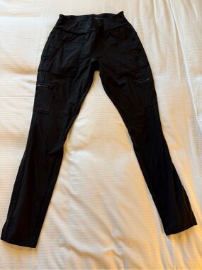 Athleta Black Track Joggers with Utility Pockets
